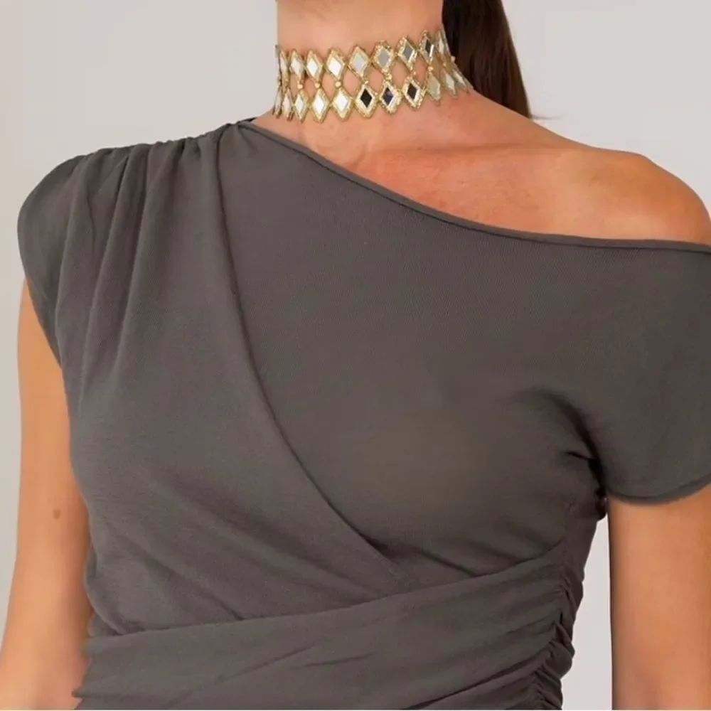 Gold and silver boho choker
